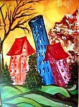 Houses and more Acryl / Leinen 30x40