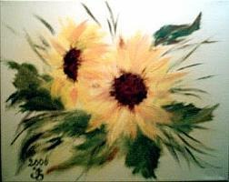 Sunflowers Acryl/Leinen 24x30